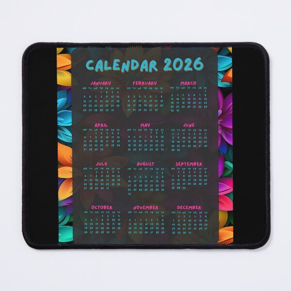 Item preview, Vibrant colorful 2026 Calendar – Bright Modern Yearly Design designed and sold by EmeraldeaDesign.
