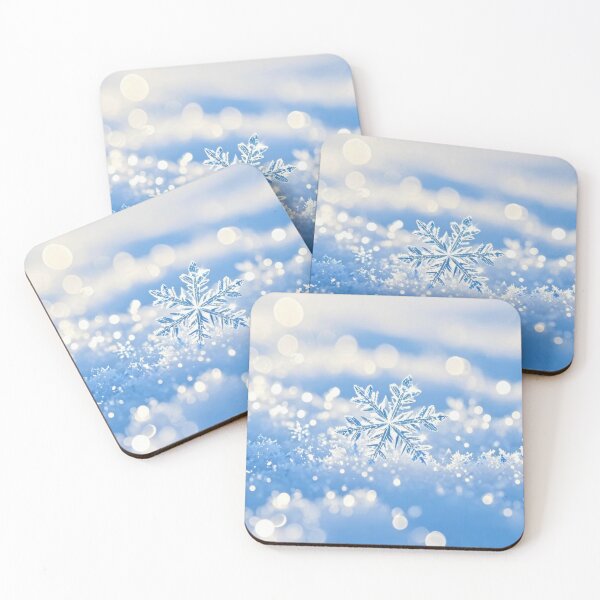 Item preview, Beautiful Crystal Snowflake Resting on Sparkling Snow with Soft Winter Light and Bokeh Background designed and sold by Mimoshi ⭐⭐⭐⭐⭐.