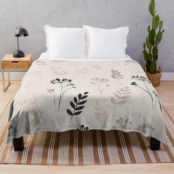 Item preview, Monochrome Minimal Botanical Flower Pattern designed and sold by JavisSRDesign.