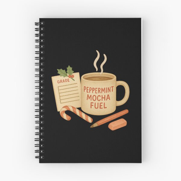 Item preview, Fueled by Peppermint Mocha and Grading Papers | Funny Teacher Christmas Coffee T-Shirt designed and sold by Just You Tee | Say It Loud, Wear It Proud.