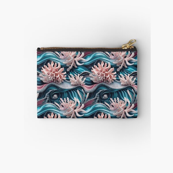 Item preview, Transformative Teal Shimmering Ocean Waves Pattern designed and sold by SketchNStyle.