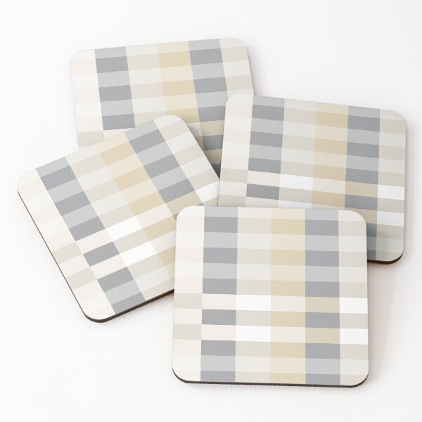Item preview, Stone Sand Check – warm neutral checks in beige and grey designed and sold by colorofmagic.
