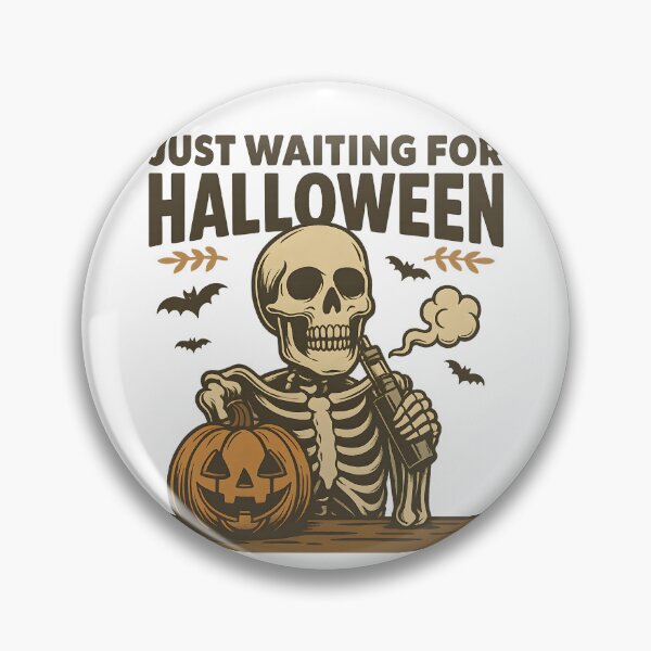 Item preview, Just Waiting for Halloween – Skeleton Vape Retro Design designed and sold by House of Taste Vape Designs.