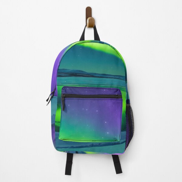 Item preview, Bright Green and Purple Northern Lights Reflecting on Frozen Lake Beneath Starry Arctic Sky at Night designed and sold by Mimoshi ⭐⭐⭐⭐⭐.