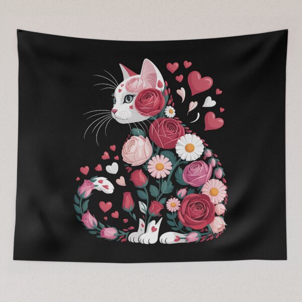 Item preview, Happy Meowentine's Day Funny Girls Cat Valentines Day designed and sold by brynatshop.