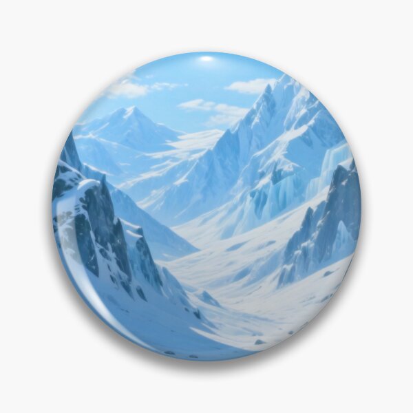 Item preview, Bright Sun Over Icy Glacier Peaks and Frozen Valley in Peaceful Blue Winter Sky designed and sold by Mimoshi ⭐⭐⭐⭐⭐.