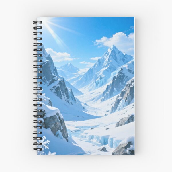 Item preview, Bright Sun Over Icy Glacier Peaks and Frozen Valley in Peaceful Blue Winter Sky designed and sold by Mimoshi ⭐⭐⭐⭐⭐.