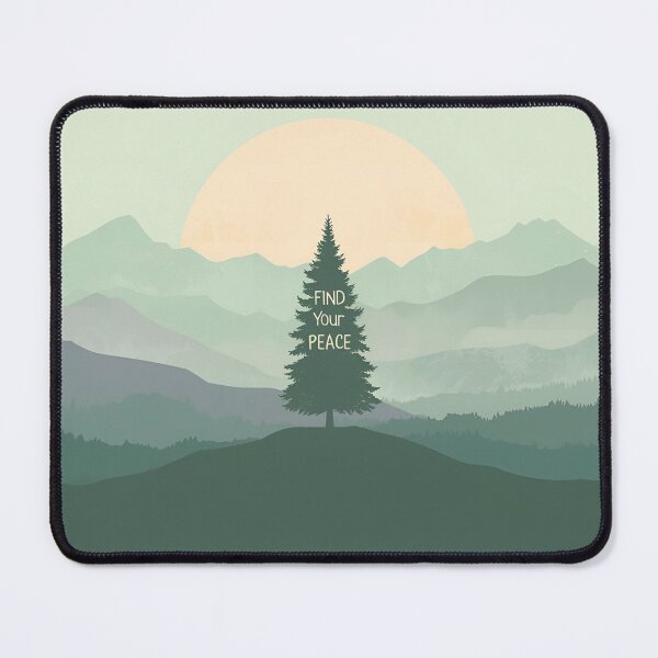 Item preview, Soft Pastel Mountain Zen Landscape designed and sold by ChicTrendz.
