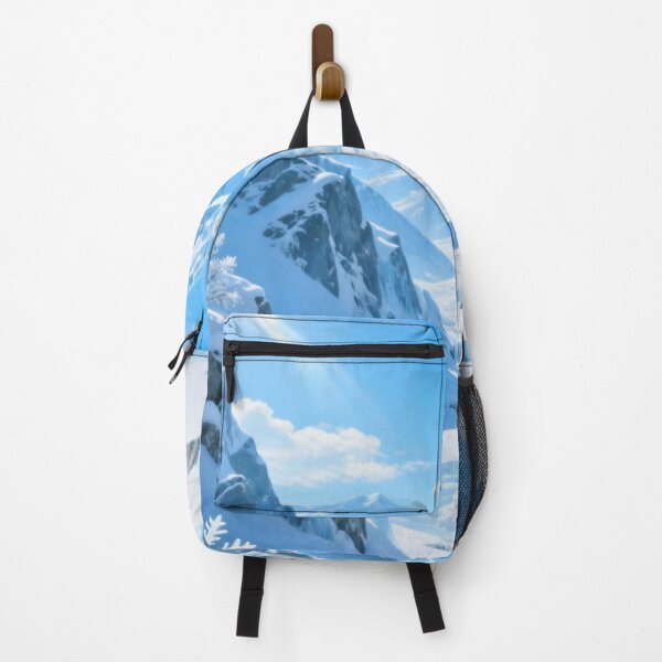Item preview, Bright Sun Over Icy Glacier Peaks and Frozen Valley in Peaceful Blue Winter Sky designed and sold by Mimoshi ⭐⭐⭐⭐⭐.