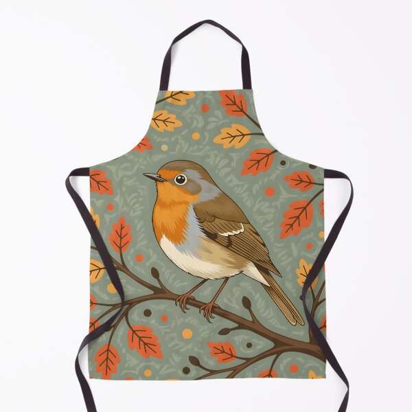 Item preview, A charming wide-eyed Robin bird perched on a branch designed and sold by Ponted.