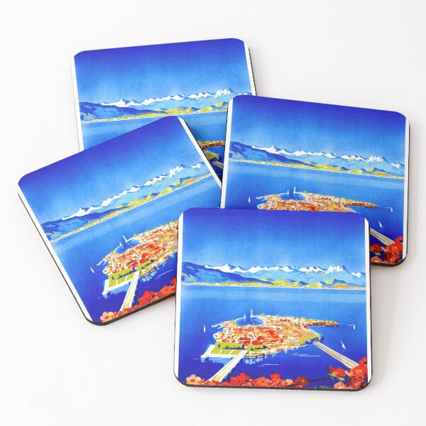Item preview, Vintage Travel Poster | Lindau Island Art | Lake Constance Decor | Bold Colors & Retro Style | Mid Century Wall Art designed and sold by artofuniverse.