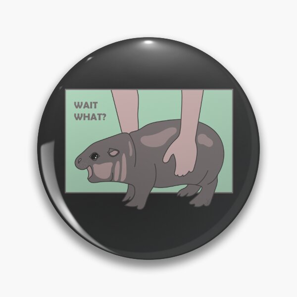Item preview, Confused Baby Hippo - Wait What? designed and sold by SKETCHYANDGRAPHIC.