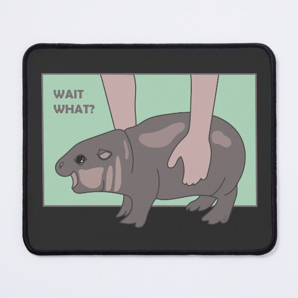 Item preview, Confused Baby Hippo - Wait What? designed and sold by SKETCHYANDGRAPHIC.