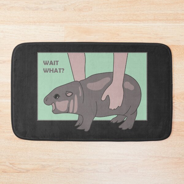 Item preview, Confused Baby Hippo - Wait What? designed and sold by SKETCHYANDGRAPHIC.