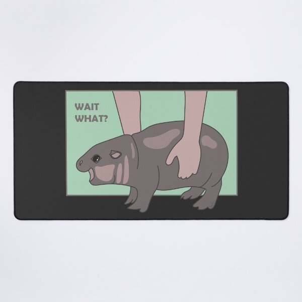 Item preview, Confused Baby Hippo - Wait What? designed and sold by SKETCHYANDGRAPHIC.