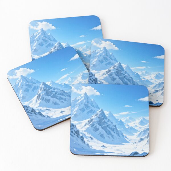 Item preview, Bright Winter Sun Over Snowy Mountain Peaks with Blue Sky and Peaceful Frozen Valley View designed and sold by Mimoshi ⭐⭐⭐⭐⭐.
