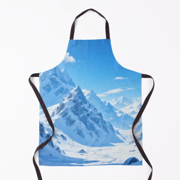 Artikelvorschau, Helle Wintersonne über schneebedeckten Berggipfeln mit blauem Himmel und friedlichem Blick auf das gefrorene Tal entworfen und verkauft von Mimoshi ⭐⭐⭐⭐⭐.