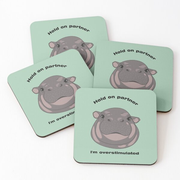 Item preview, Overstimulated Baby Hippo designed and sold by SKETCHYANDGRAPHIC.