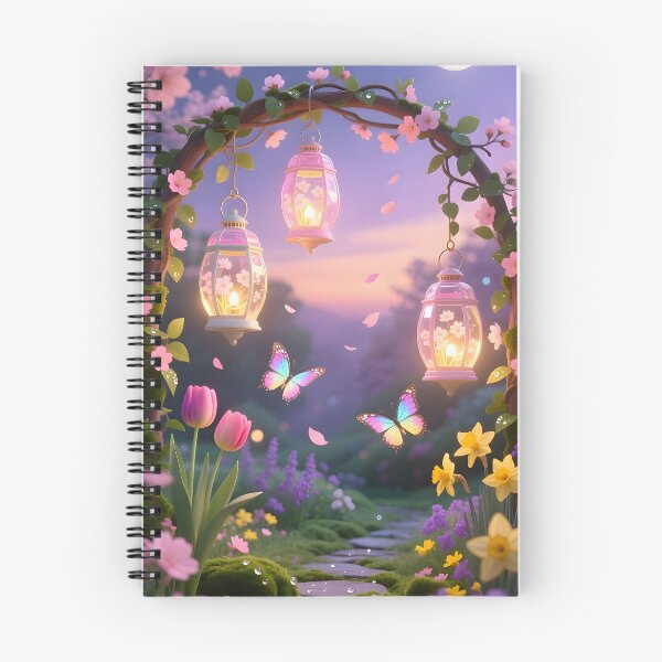 Item preview, Magical Spring Garden Lanterns – Twilight Floral Fairylight Art designed and sold by Shoppersoul.