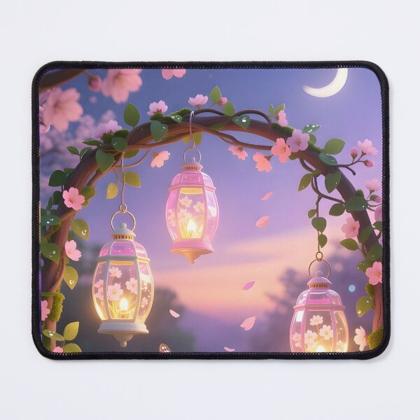 Item preview, Magical Spring Garden Lanterns – Twilight Floral Fairylight Art designed and sold by Shoppersoul.