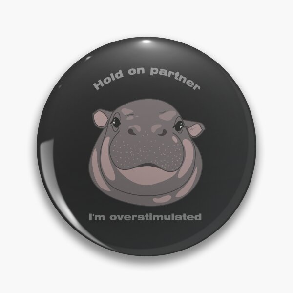 Item preview, Overstimulated Baby Hippo designed and sold by SKETCHYANDGRAPHIC.