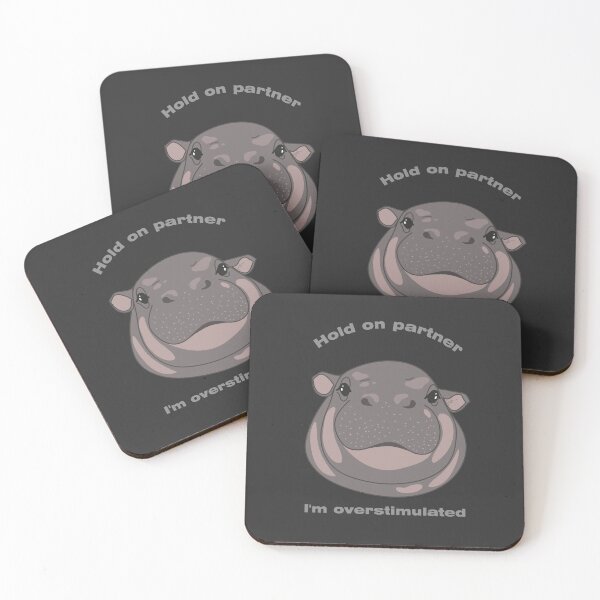 Item preview, Overstimulated Baby Hippo designed and sold by SKETCHYANDGRAPHIC.