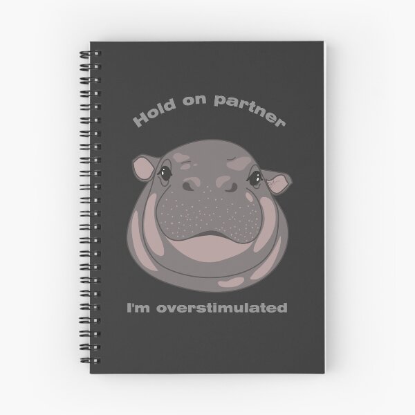 Item preview, Overstimulated Baby Hippo designed and sold by SKETCHYANDGRAPHIC.