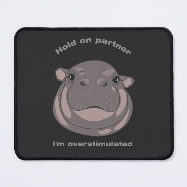 Item preview, Overstimulated Baby Hippo designed and sold by SKETCHYANDGRAPHIC.