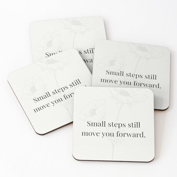 Item preview, Small steps still move you forward - minimal aesthetic motivational wall print designed and sold by Sqr.Wall.