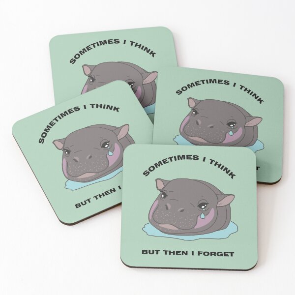 Item preview, Sad Baby Hippo - Sometimes I Think designed and sold by SKETCHYANDGRAPHIC.