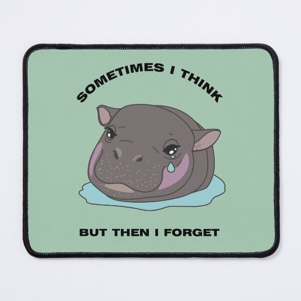 Item preview, Sad Baby Hippo - Sometimes I Think designed and sold by SKETCHYANDGRAPHIC.