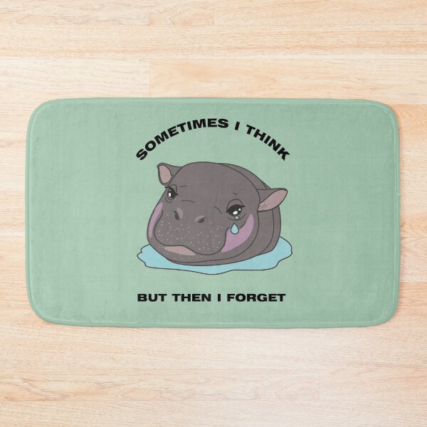 Item preview, Sad Baby Hippo - Sometimes I Think designed and sold by SKETCHYANDGRAPHIC.