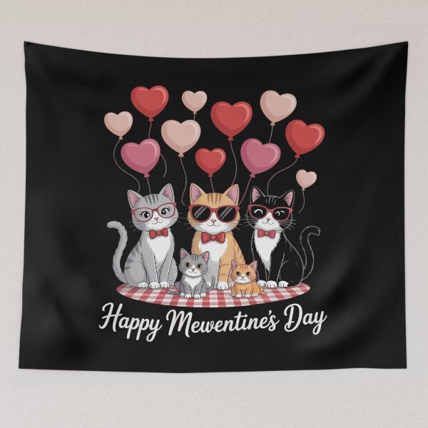 Item preview, Happy Meowentine's Day Cat Valentine's Day Cat Lover designed and sold by brynatshop.