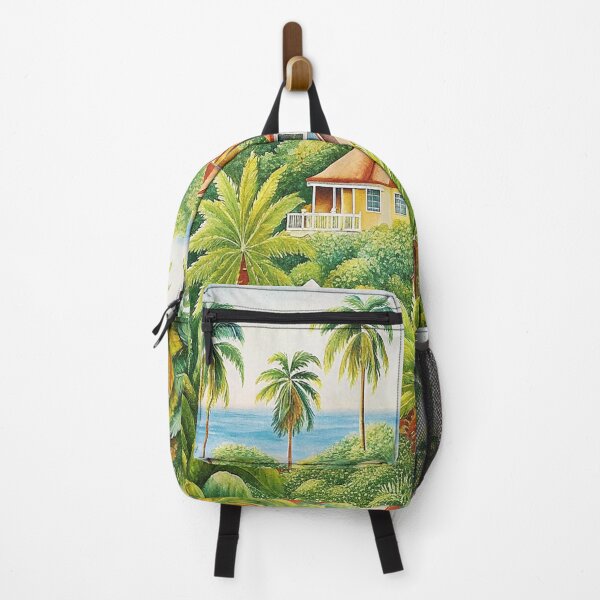 Item preview, "Seychelles Tropical Houses - Vibrant Island Paradise Art Print" designed and sold by Joesy.