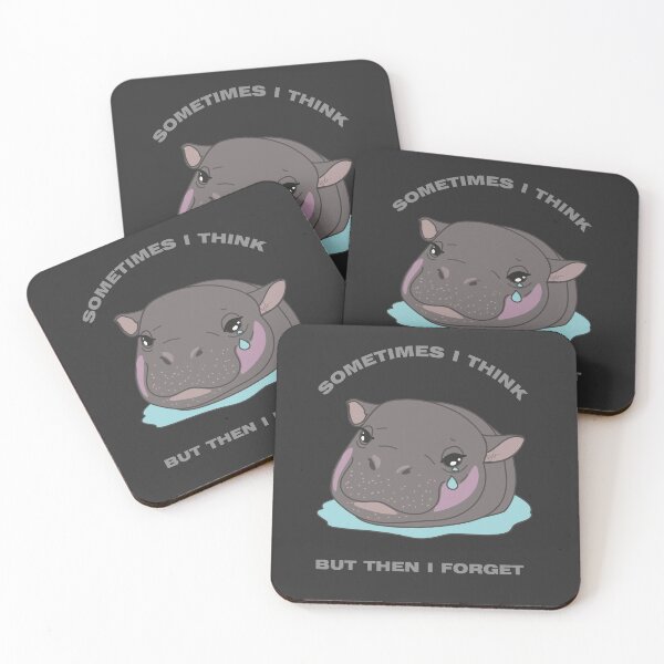 Item preview, Sad Baby Hippo - Sometimes I Think designed and sold by SKETCHYANDGRAPHIC.