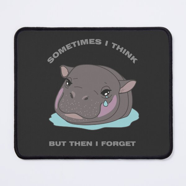 Item preview, Sad Baby Hippo - Sometimes I Think designed and sold by SKETCHYANDGRAPHIC.