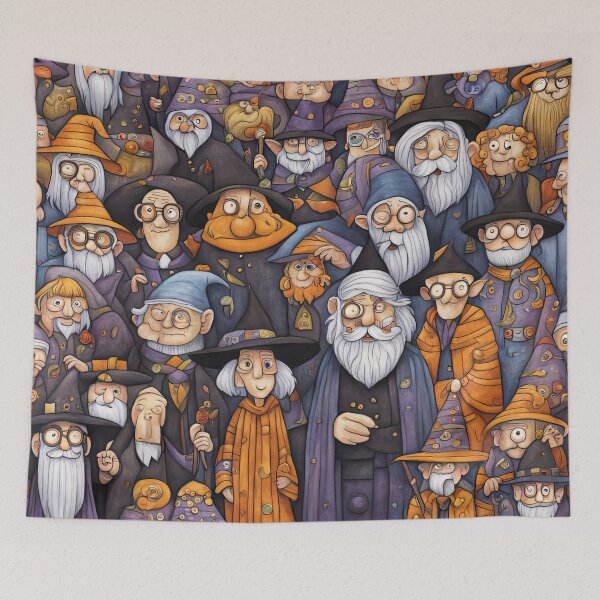Item preview, Pensioners dressed as Wizards for Halloween designed and sold by Colin Bentham.