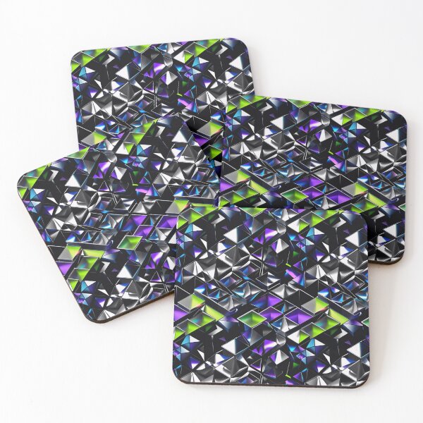 Item preview, Retrofuturistic 3D Geometric Grid Pattern designed and sold by SketchNStyle.