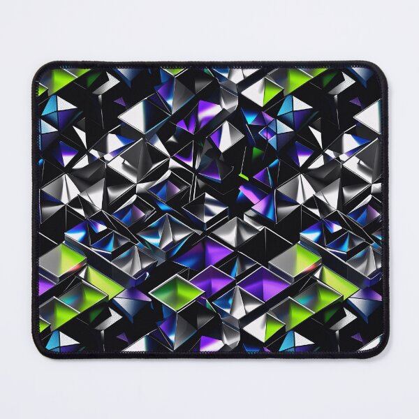 Item preview, Retrofuturistic 3D Geometric Grid Pattern designed and sold by SketchNStyle.