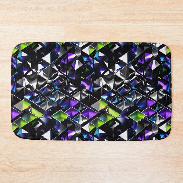 Item preview, Retrofuturistic 3D Geometric Grid Pattern designed and sold by SketchNStyle.