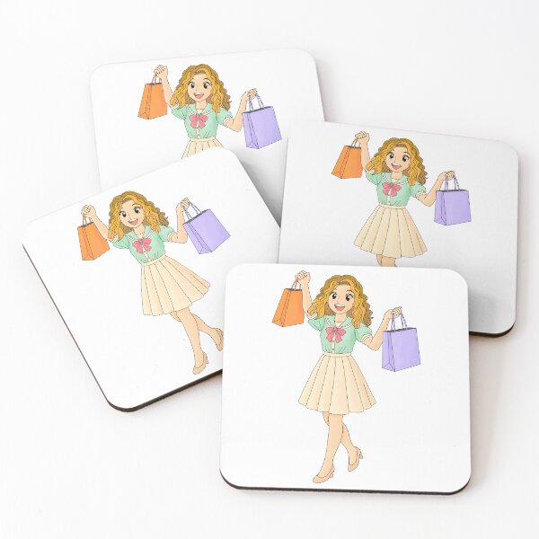 Item preview, Cute Shopping Girl in Pastel Outfit Illustration designed and sold by MooBinArt.