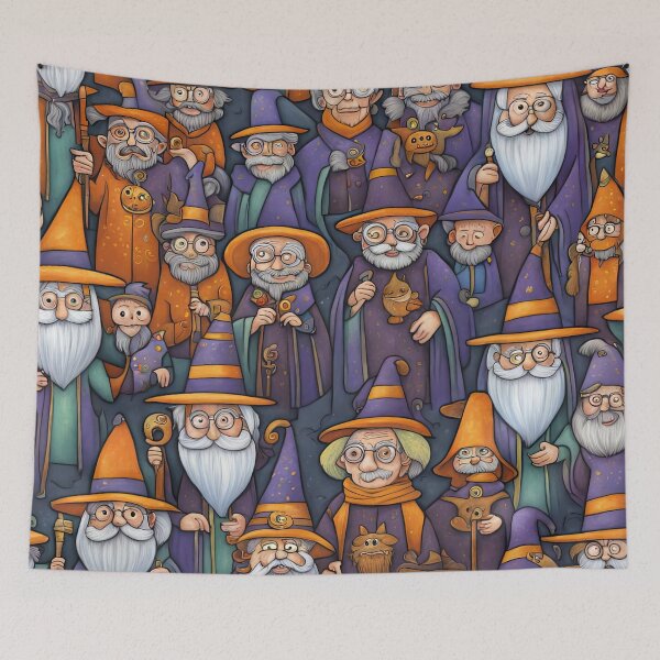 Item preview, Pensioners dressed as Wizards for Halloween designed and sold by Colin Bentham.