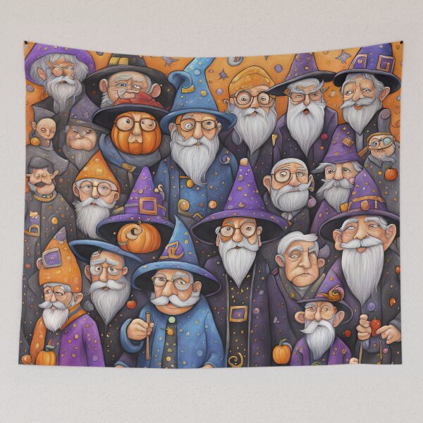 Item preview, Pensioners dressed as Wizards for Halloween designed and sold by Colin Bentham.