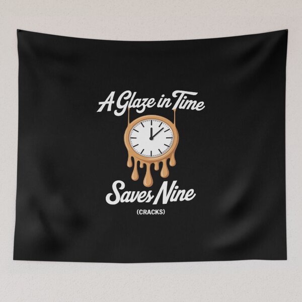 Item preview, A Glaze in Time Clock Drip Brush Script designed and sold by KingsLife1994.