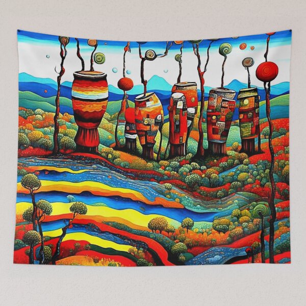 Item preview, Drums sprouting trees designed and sold by George Hutton Hunter.