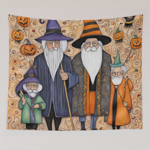 Item preview, Pensioners dressed as Wizards for Halloween designed and sold by Colin Bentham.