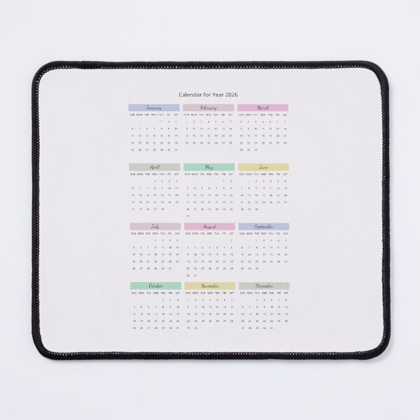 Item preview, 2026 Calendar – Minimal Pastel Style designed and sold by EmeraldeaDesign.