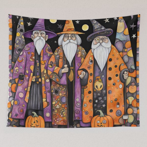Item preview, Pensioners dressed as Wizards for Halloween designed and sold by Colin Bentham.