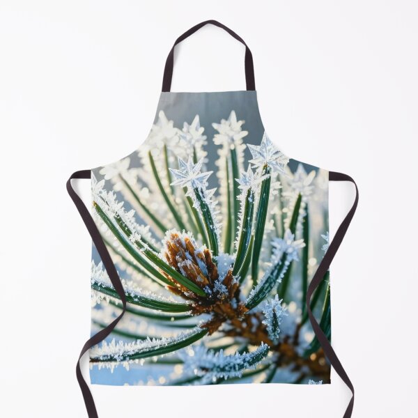 Item preview, Frosty Pine Needles Covered in Ice Crystals Sparkling Under Soft Morning Sunlight in Winter Forest designed and sold by Mimoshi ⭐⭐⭐⭐⭐.