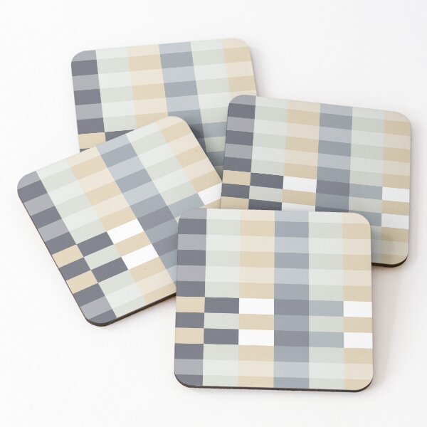 Item preview, Misty Blue Check – cool checks in misty blue and sand designed and sold by colorofmagic.